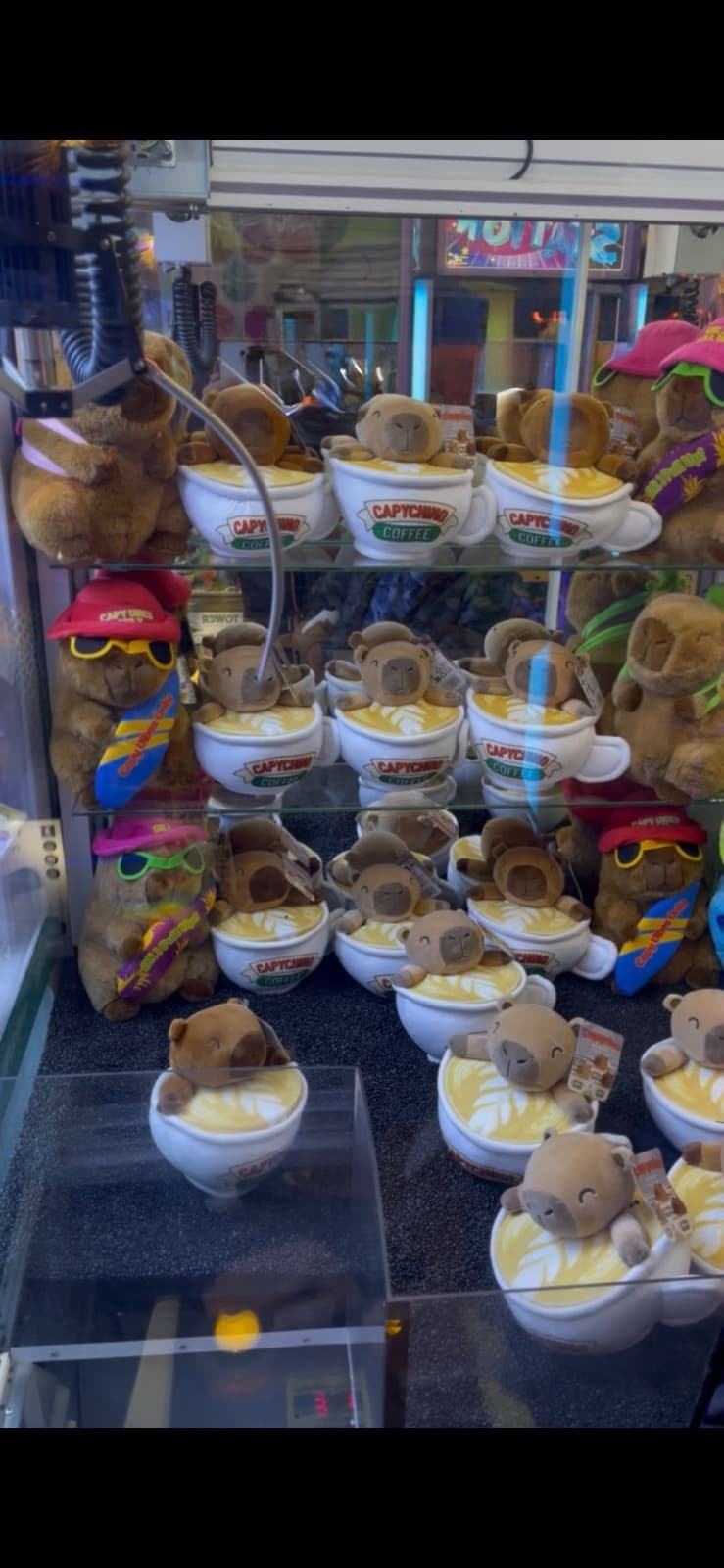 Claw machines at Sandy Hills Snack Bar