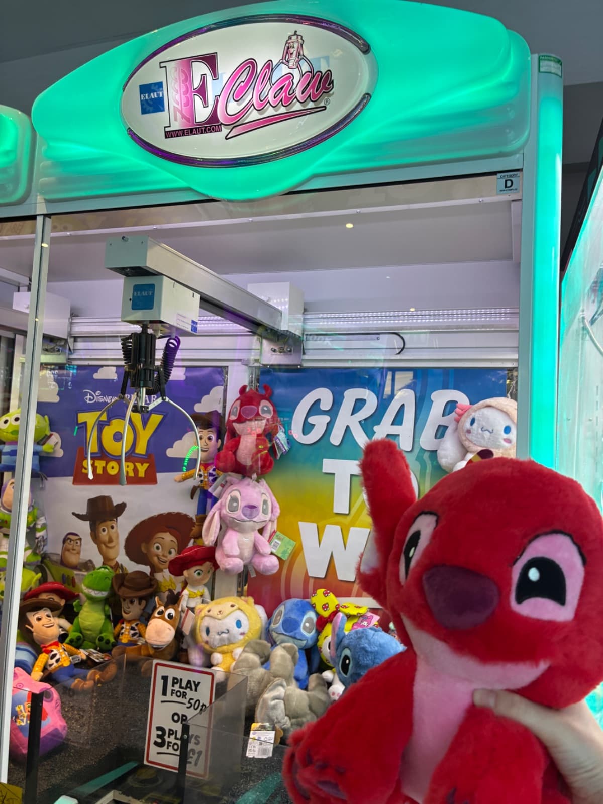 Claw machines at Pavilion Arcade